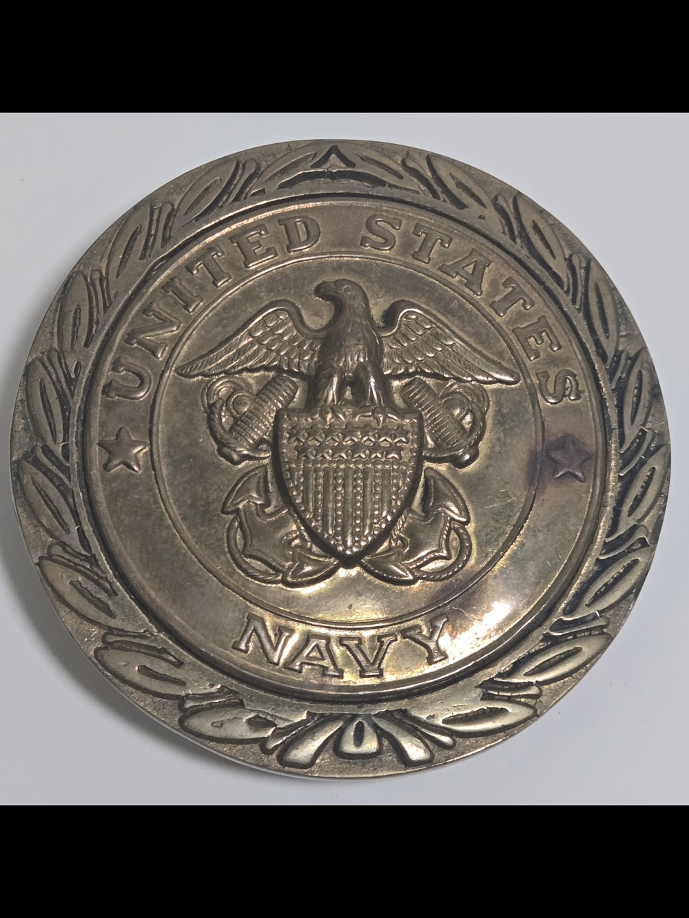 United States Navy Brass Belt Buckle - Brass Finish